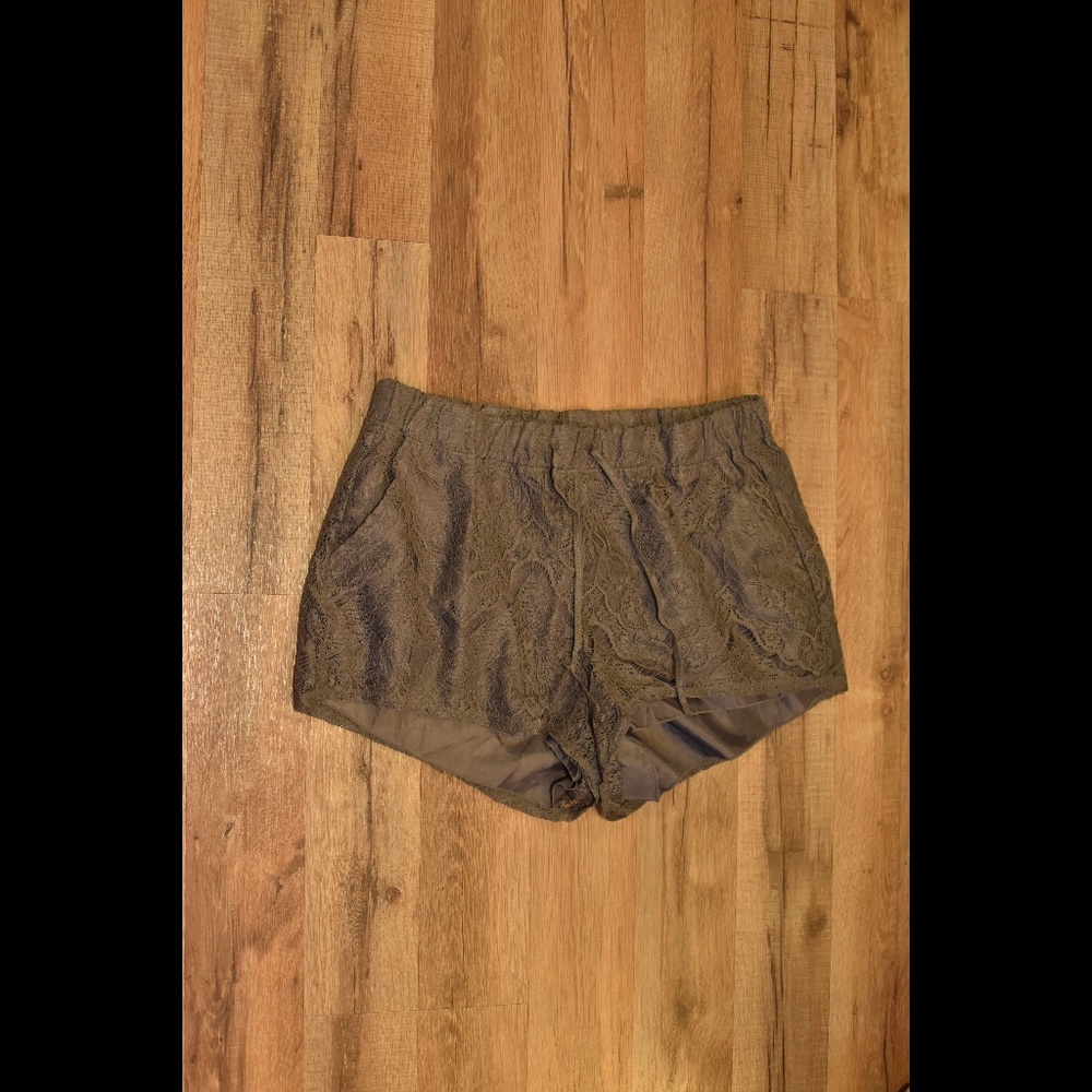 Divided | Grey Lace Shorts
